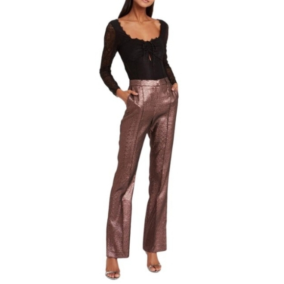 Jonathan Simkhai Intermix Bodysuit Lace Thong Long Sheer Sleeves Black M NWT - Picture 5 of 16